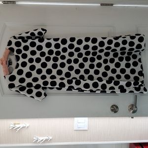 Marimekko cool black polka dot dress